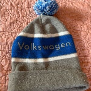 Vintage Volkswagen Gray and Blue Beanie Hat